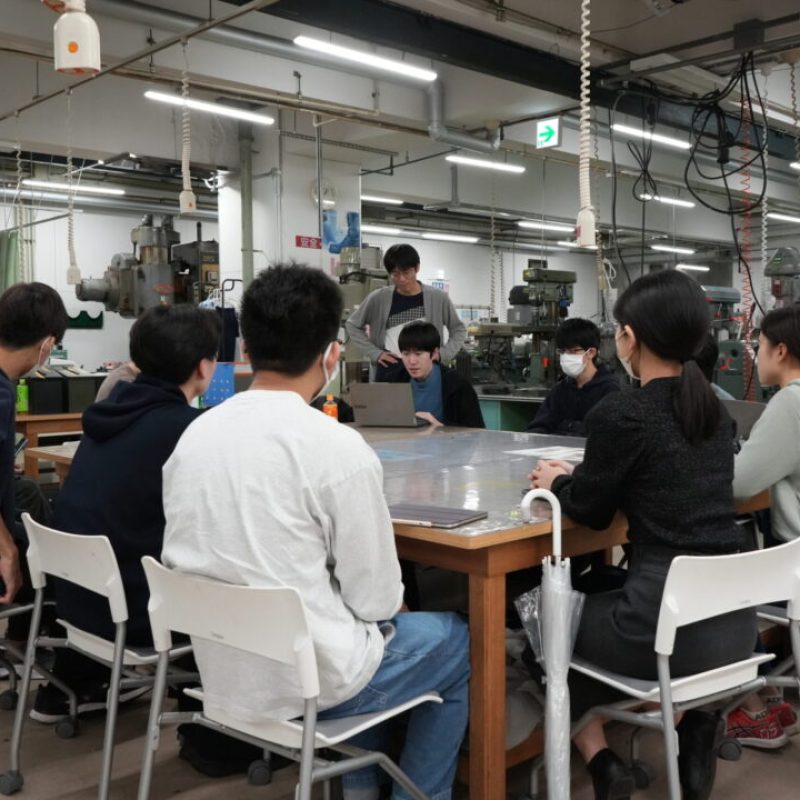 運営メンバーに現状を報告するM班